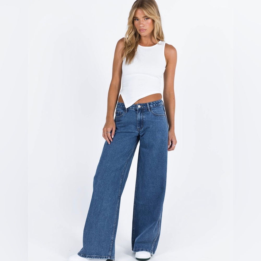 PRINCESS POLLY Ramos Low Rise Jeans Denim